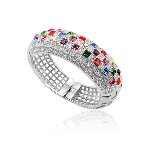 austrian crystal  gold-color The queen fine jewelry african costume bridal jewelry sets silver