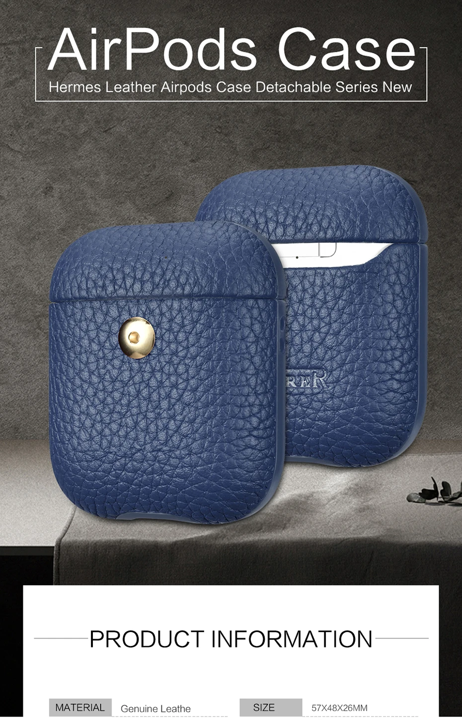 Для Apple Airpods 2 кожаный чехол Съемная серия для Airpods дизайн защитные наушники аксессуары чехол