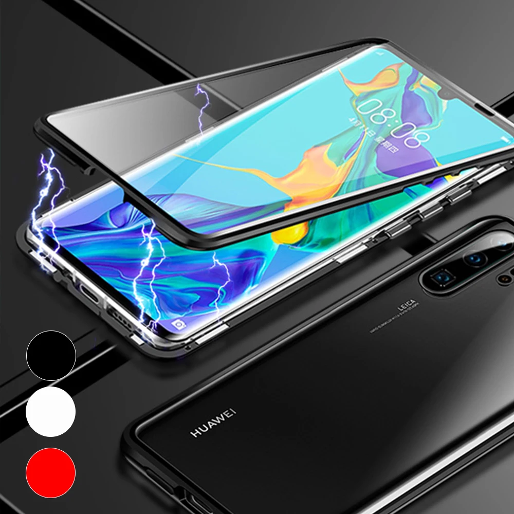 

Case for huawei p30 lite pro light cover phone hawei p30pro p 30 30pro pro30 magnetic adsorption cases flip magnet coque huewei