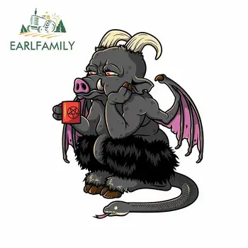 

EARLFAMILY 13cm x 10.2cm for Evil Taking A Break Car Sticker Custom Printing Occlusion Scratch Decal Waterproof Window Decor
