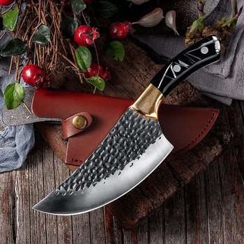 

New 6 Inch Boning Knife Butcher Knife Skinning Killing Pig Steel Cutting Chicken Duck And Fish Meat Pig Meat Knives For Kitchen