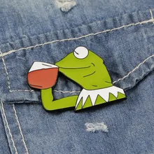 Аксессуары с перекрестными границами,, модная крутая зеленая лягушка из сплава, брошь в форме капли масла, аксессуары