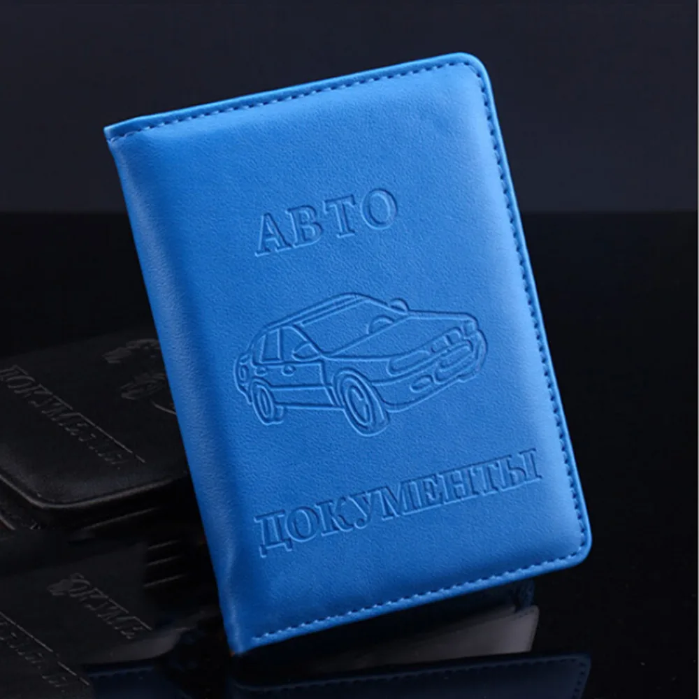 High Quality Russian Auto Driver License Bag PU Leather on Cover for Car Driving Documents Card Holder Purse Wallet Case