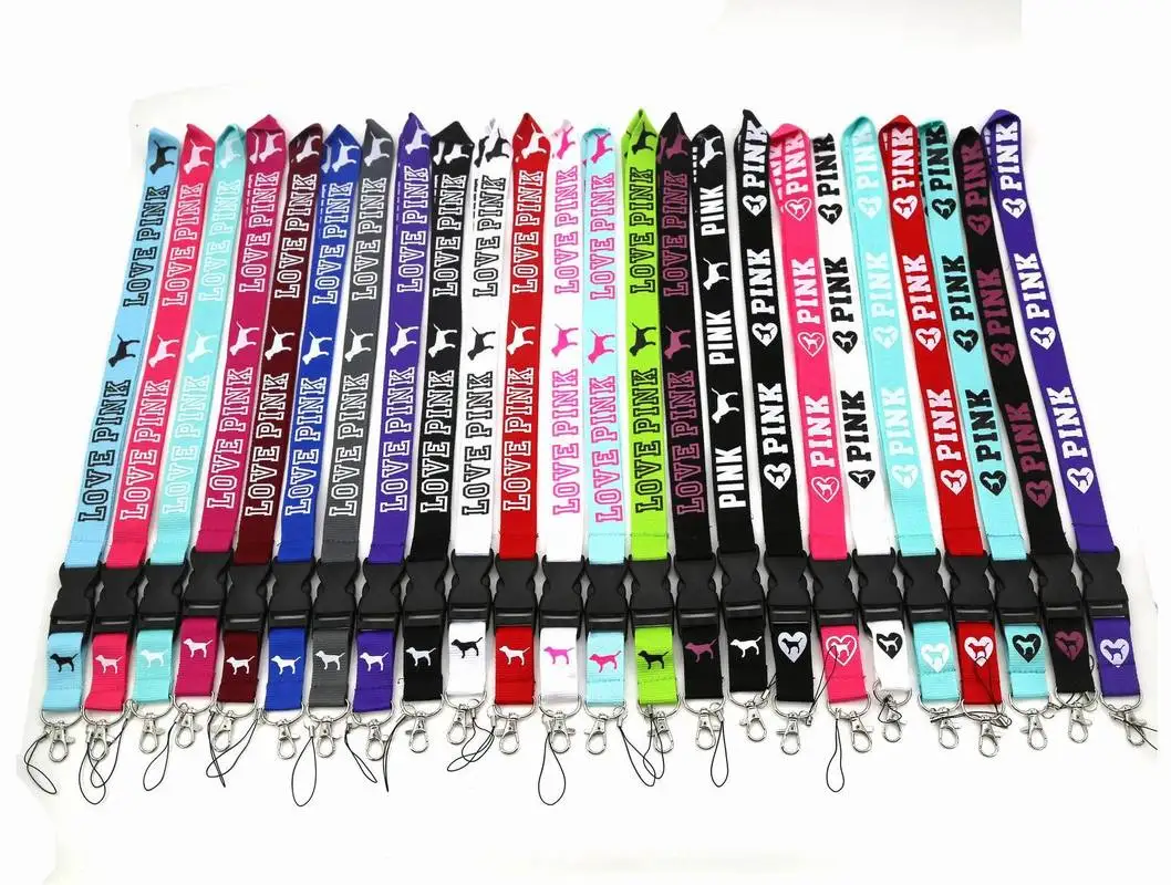 Cellphone lanyard Straps Clothing Keys Chain ID cards Holder Detachable Buckle VS Love PINK Lanyards Cellphone lanyard Straps Clothing Keys Chain ID cards Holder Detachable Buckle VS Love PINK Lanyards