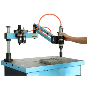 Online M3-M12 Pneumatic Well Tapping Machine Universal Flexible Arm Automatic Horizontal Wire Air Tapping Tool Drilling Factory Outlet