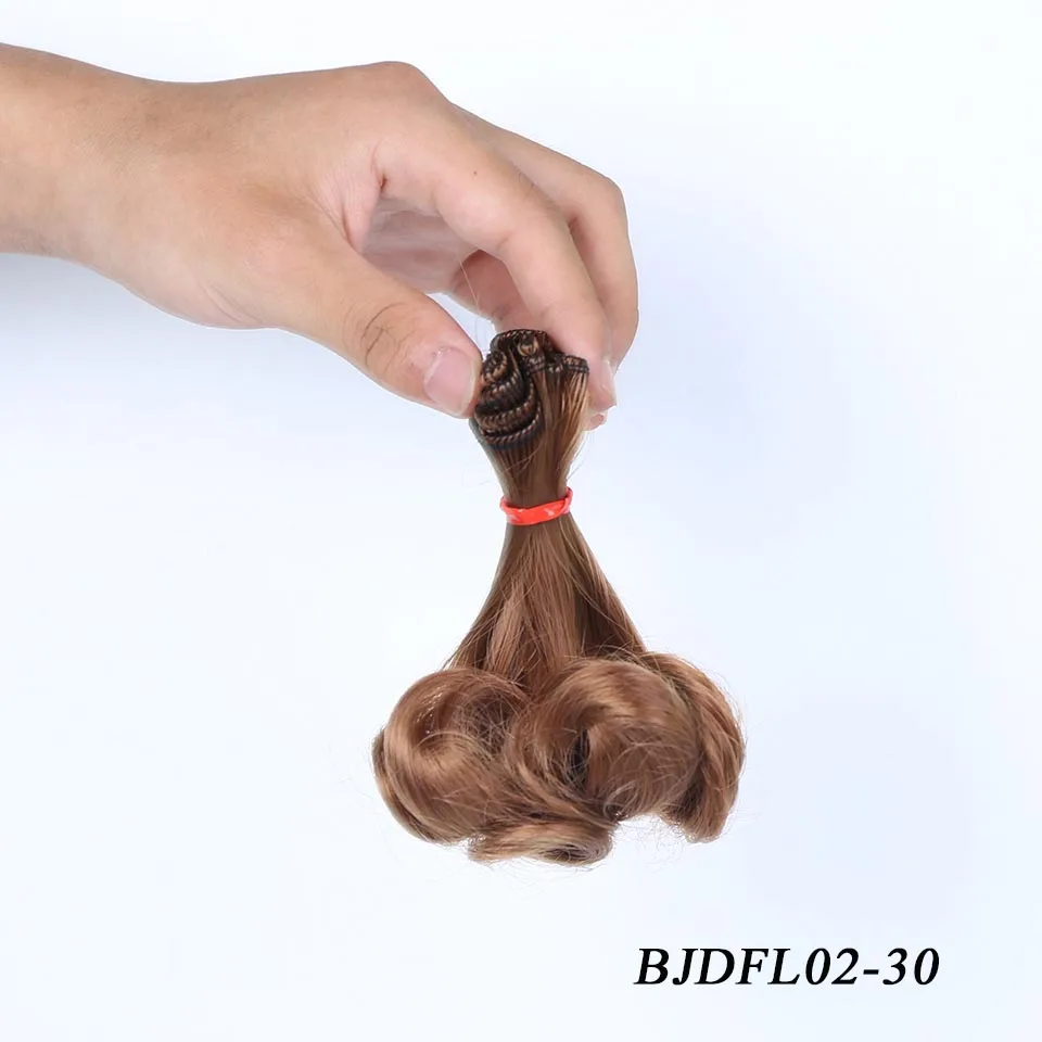 Bybrana 1 шт. 15 см* 100 см кукла BJD парики DIY синтетические волокна вьющиеся волосы для кукол