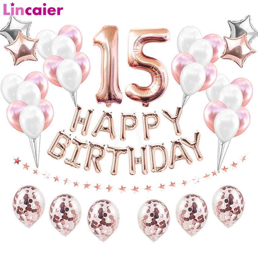 Ballons Avec Numeros De 15 Decorations De Fete De Joyeux Anniversaire 15e Garcon Et Fille De Couleur Or Rose Et Noir Fournitures Pour 51e Et 51 Ans Aliexpress Maison Animalerie Ballons Avec Numeros De 15 Decorations De Fete De Joyeux Anniversaire 15e Garcon Et Fille De Couleur Or Rose Et Noir Fournitures Pour 51e Et 51 Ans Aliexpress Maison Animalerie