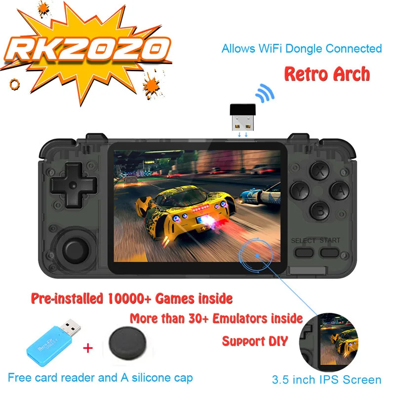 HEYNOW RK2020 Ретро портативная игровая консоль с открытым исходным кодом Linux система 3