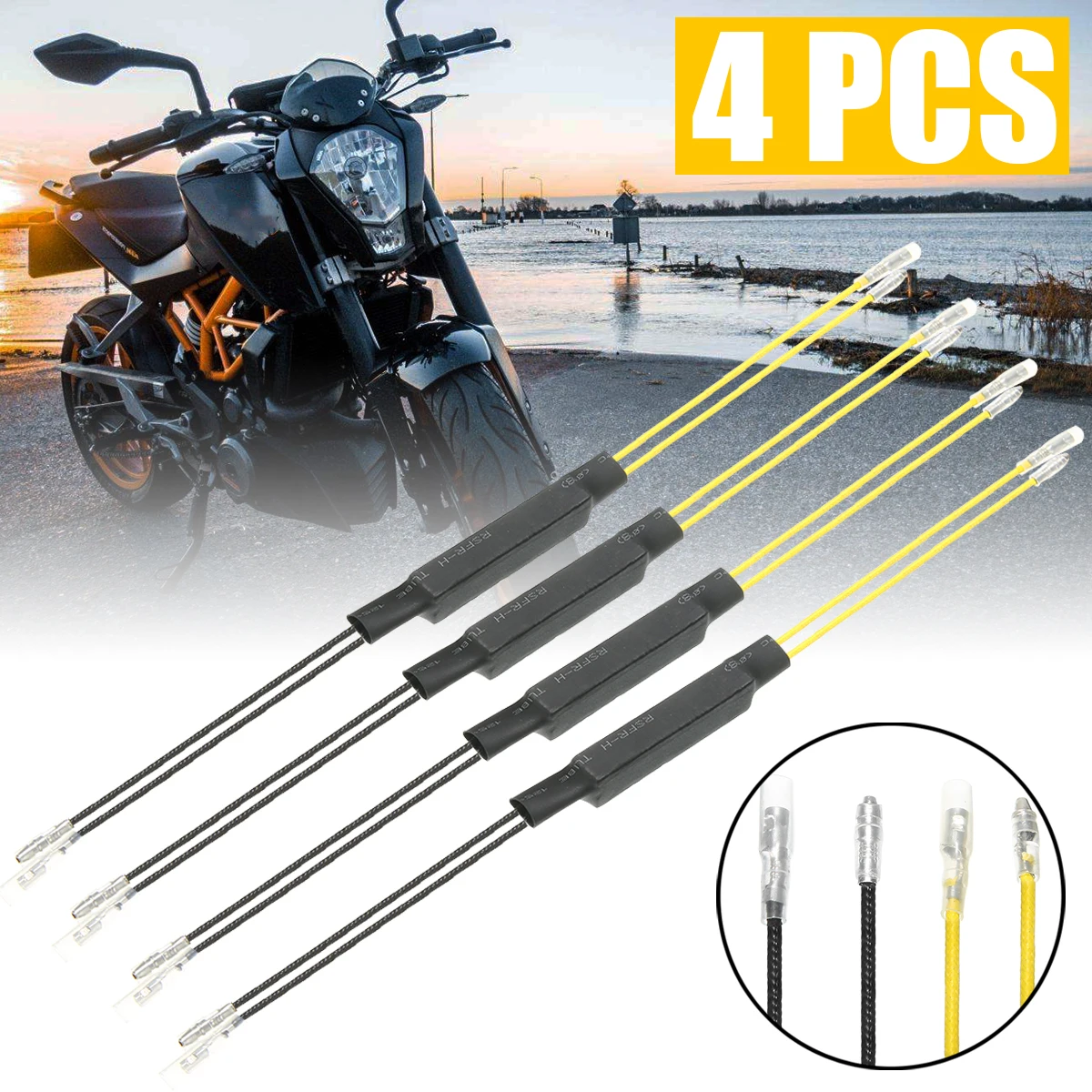 

4PC High Quality Motorcycle LED Turn Signal Indicator Load Resistor DC 12V Lamp Decoding Resistors Fix Hyper Flash no Blinking