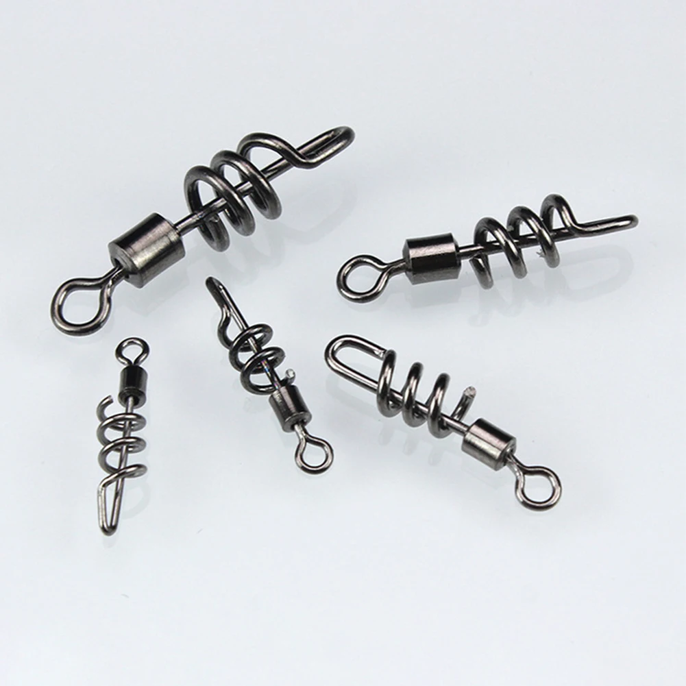 Rolling swivel. Коннектор рыболовный. screw rolling swivel. нахлыстовые застежки спираль. штопор для рыбалки.