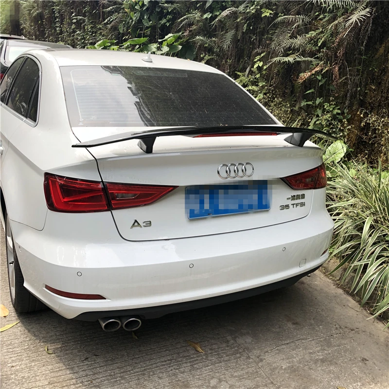 Для Audi A3 спойлер 2006 2018 TF ABS пластик Материал заднее крыло автомобиля Цвет задний