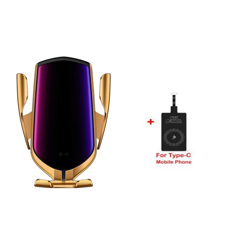 as the picture shown Беспроводное Автомобильное зарядное устройство Cargador inal mbrico для iPhone 11 pro xr 7 samsung s10 plus a70 автомобильное Qi зарядное устройство держатель cargador inalambrico - Цвет: as the picture shown