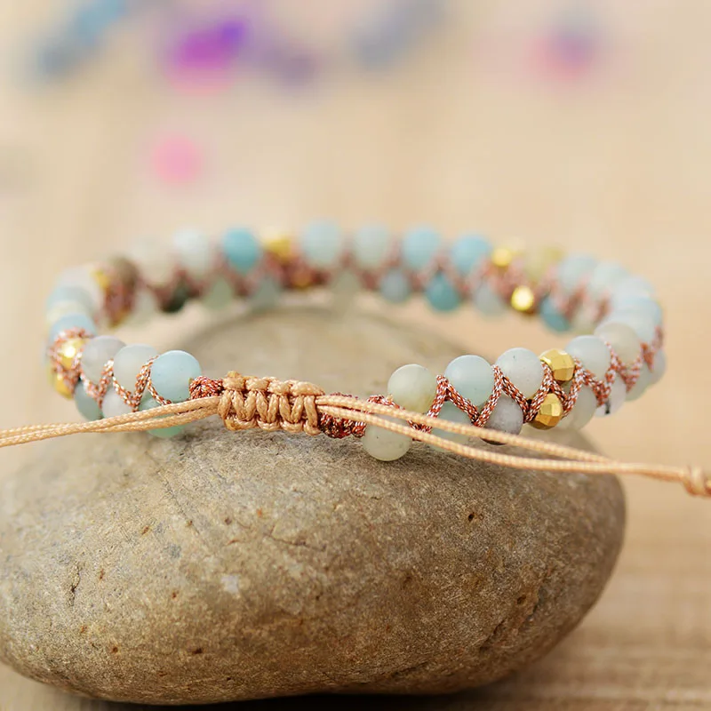 High End Natural Stone Beaded Wrap Bracelets Femme Jaspersl String Braided Yoga Friendship Bracelet Bangle Bohemian Jewellery - Image 6
