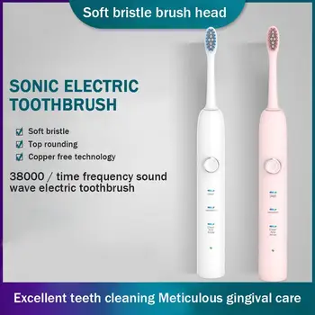 

New Sonic Electric Toothbrush Rechargeable Waterproof Replaceable Usb Brush Charger Toothbrush For Women 15 IPX8 Modes Men S5R6