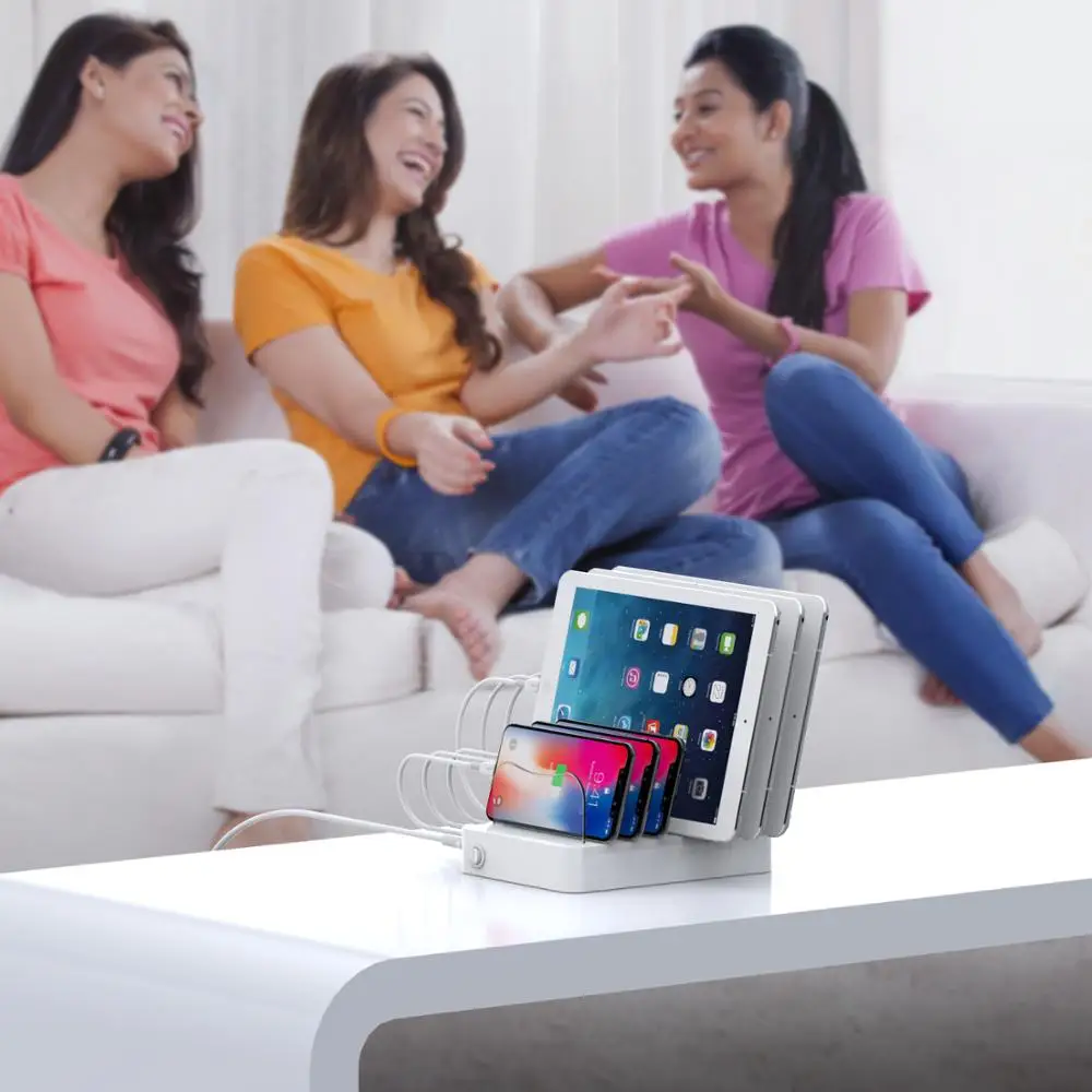 Soopii 50W/10A 6-Port USB Charging Station for