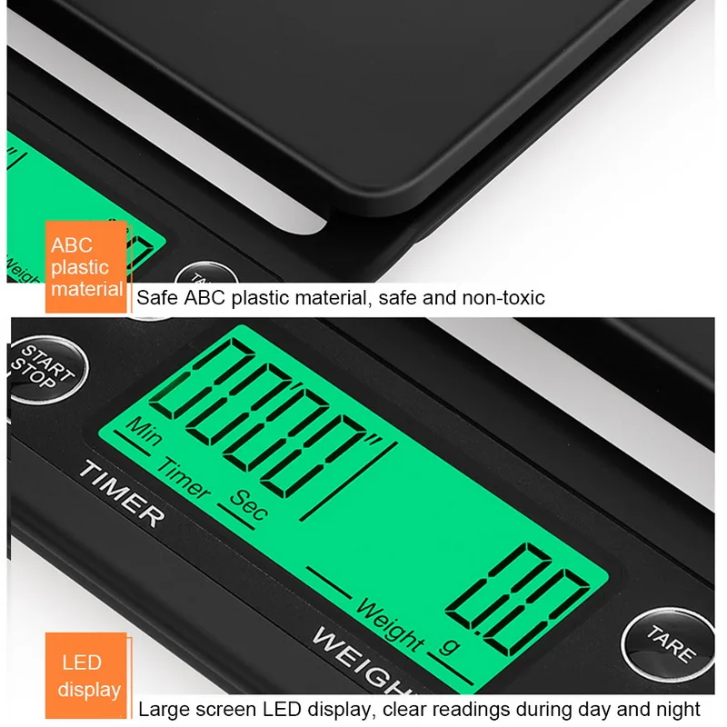Кг/3 кг/0,1 г принимает массу весом до 5 кг/0,1g шкала капель с таймером Портативный цифровой Кухня весы высокой точности ЖК-дисплей электронные весы