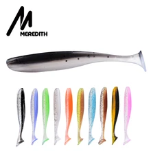 Мягкие приманки MEREDITH Easy Shiner, 50 мм, 75 мм, 100 мм, 130 мм, приманки для рыбалки, Leurre Shad, двухцветные силиконовые приманки, воблеры с Т-образным хвостом