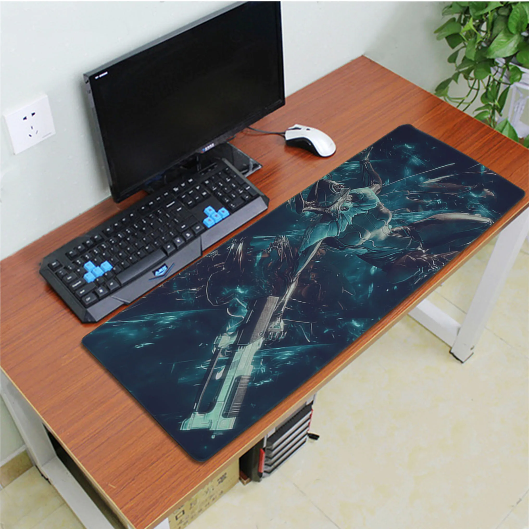Babaite Забавный warframe hero прочный резиновый коврик для мыши прокладка резиновая PC Компьютерная игровая коврик для мыши - Цвет: Lock Edge 40X90cm