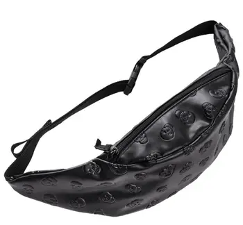 Skull Leather Belt Bag