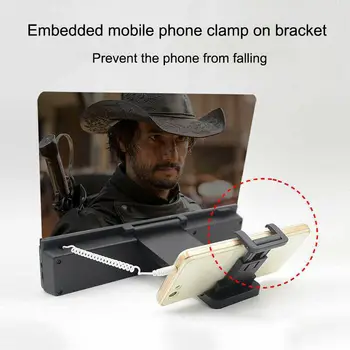 

Smart Mobile Cell Phone Stands HD ABS+Acrylic lens Projection Bracket Personal Cinema 12 inch Screen Magnifier Stand Holder