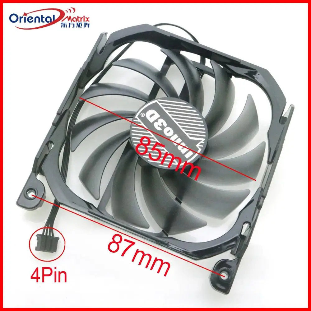 Бесплатная доставка CF-12915S DC12V 0.35A 85 мм VGA вентилятор для INNO3D GTX1060 ITX GTX650ti 750 750ti