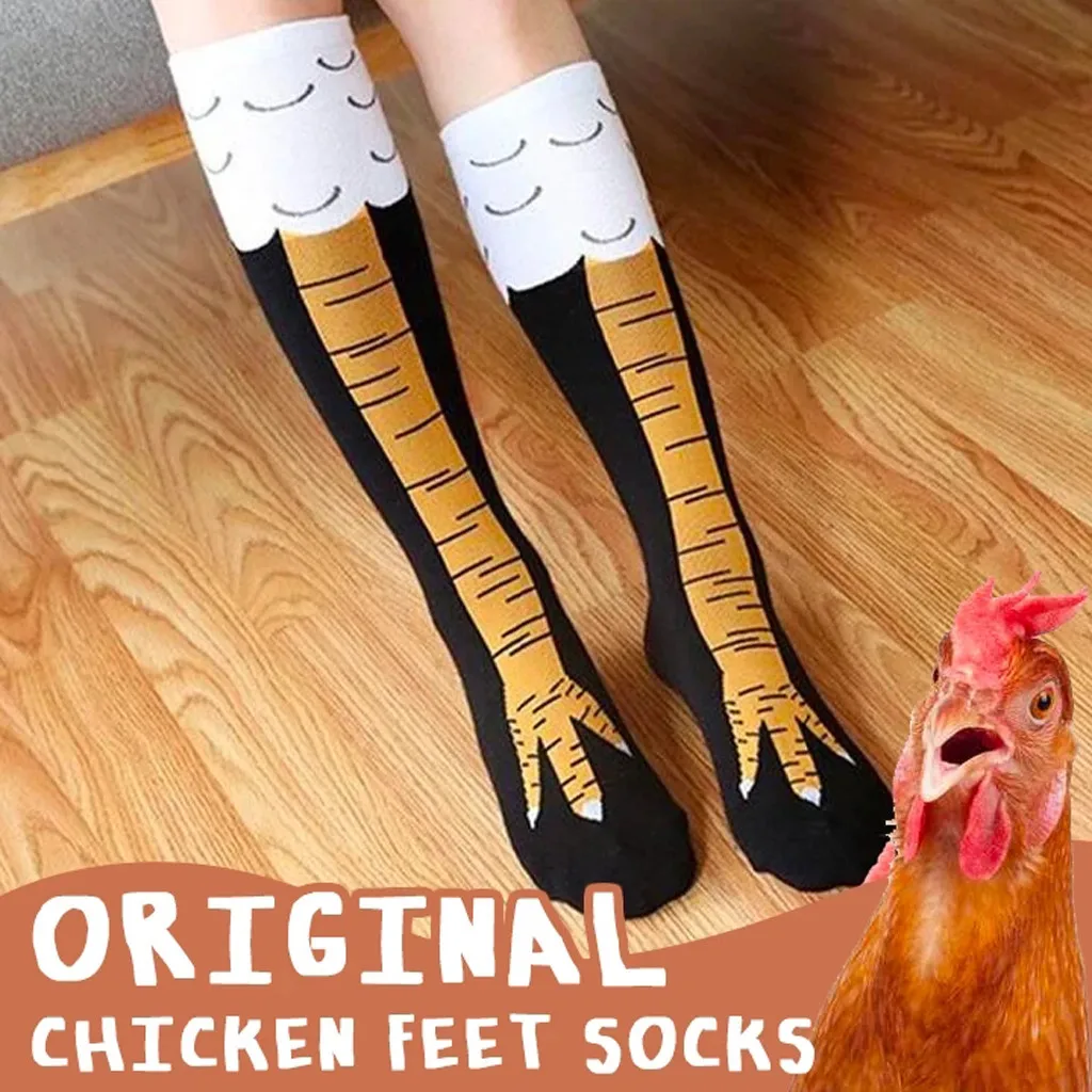 woman socks long Chicken Foot Socks Leg/Knee Socks 3D Chicken Sock Performance Stockings medias de mujer чулки женские