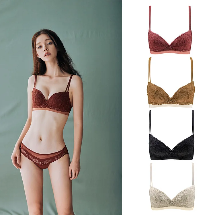 

Freeshipping Promotion2020lace Gathered Bra Sexy Lingerie Ladies Bra Without Underwire