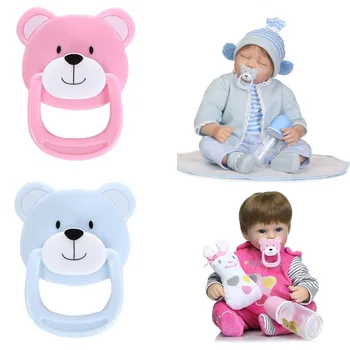 

1pc New Dummy Pacifier For Reborn Baby Lovely Dolls With Internal Magnetic Accessories Doll Supplies Dummy Nipples Magnet Toys
