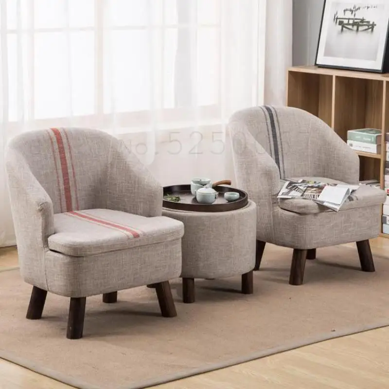 Твердый деревянный низкий табурет тканевый спинка кресла простой современный