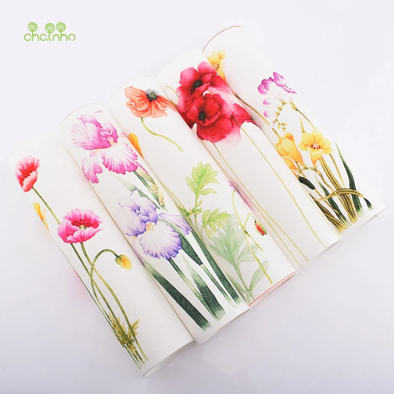 

Hand Dyed Fabric,5pcs/Lot,Floral,Cotton Canvas Fabric for DIY Sewing Quilting,Bag,Book Cover,Home Decoration Material,14x19cm