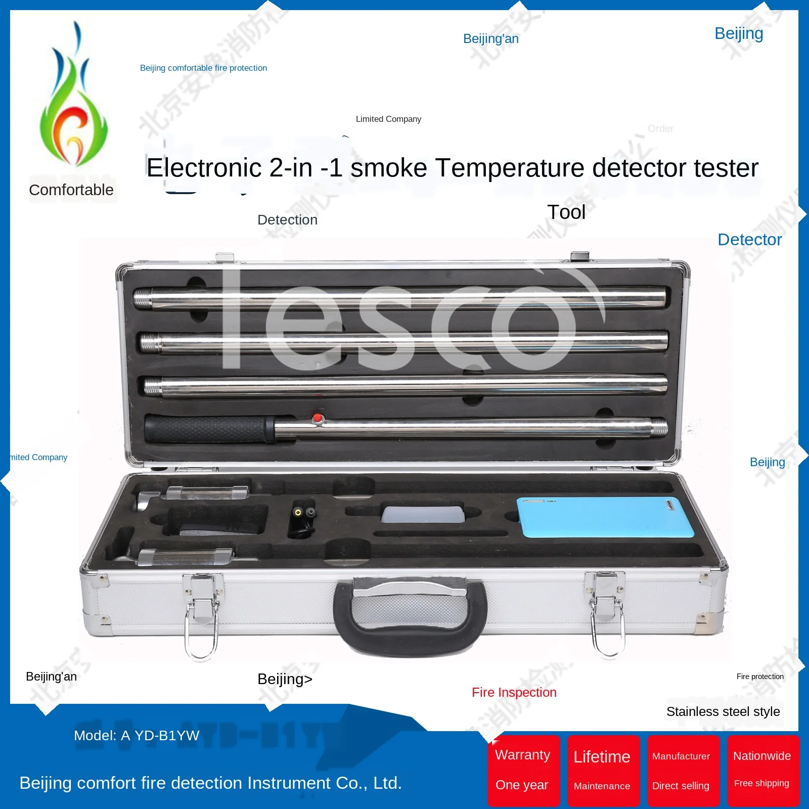 

Smoke Sensor Thermal Detector Function Tester Fire Detection Three-in-One Multi-Function Smoke Sensor Tester