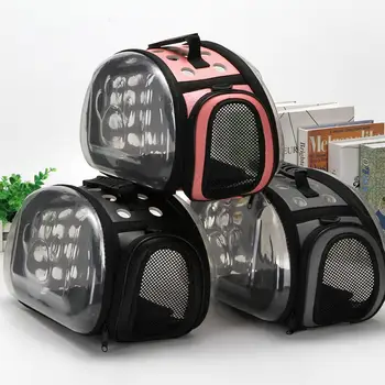 

Transparent pet bag fashion cat bag oblique cross pet out bag foldable washable four seasons universal comfortable and spacious