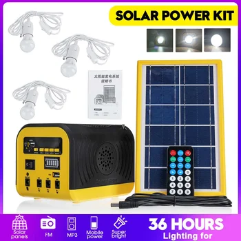 

bluetooth Speaker Solar Generator Outdoor Power Solar Panel Battery Charging LED Lighting System Solar Power Storage Generator