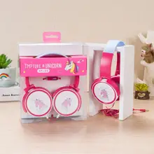 Красочные проводные наушники с единорогом, детские музыкальные стерео гарнитуры, 3,5 мм наушники для sony samsung, рождественский подарок, наушники