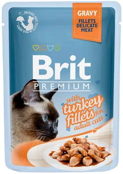 

BRIT BRIT PREMIUM CAT GRAVY TURKEY FILLETS for adult cats pieces of turkey fillet with sauce 85g
