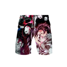 Демон Slayer: Kimetsu no Yaiba аниме топы шары штаны шорты для мальчиков штаны для отдыха с 3D принтом Новинка Топ Роскошный Harajuku