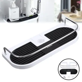

1pc Bathroom Shelf Shower Pole Storage Caddy Rack Tray Organiser Holder Accessories Single Tier Shower Head Holder