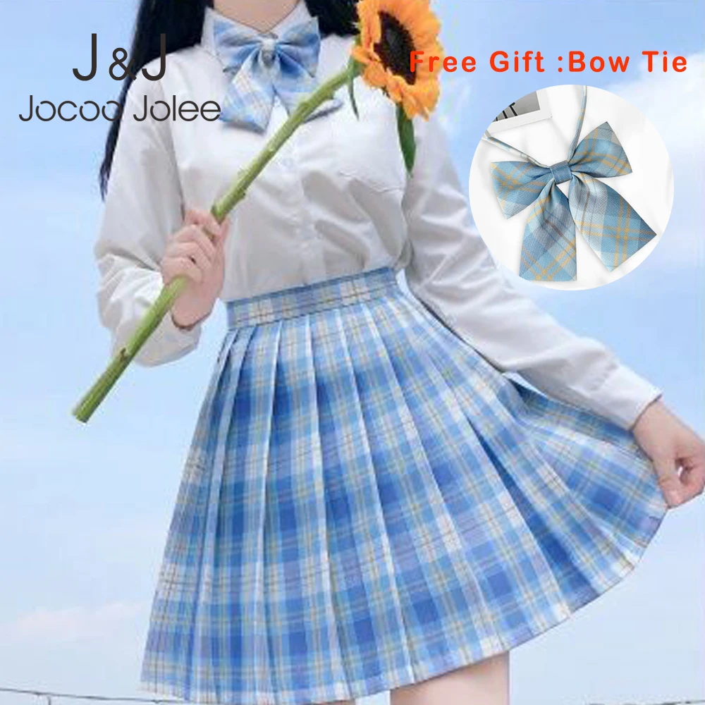 

Jocoo Jolee Plaid Kawaii High Waist Mini Skirt Pleated Harajuku Preppy Style Japanese School Uniforms Summer Women Skirt Cute