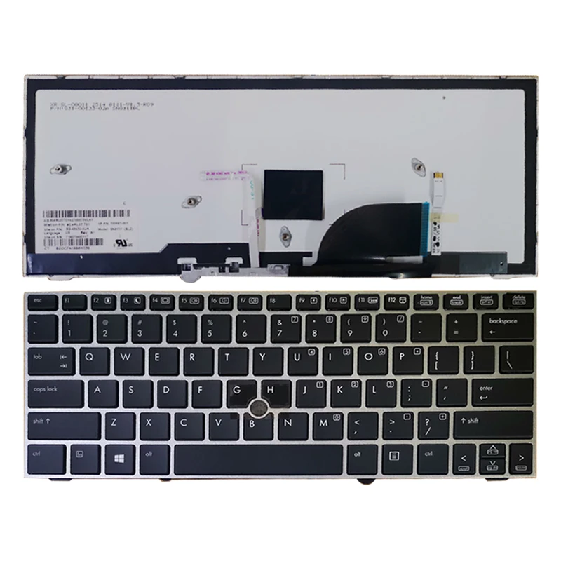 Новая клавиатура для ноутбука HP Compaq 2710 2710P EliteBook 2730 2730P английская Серебристая