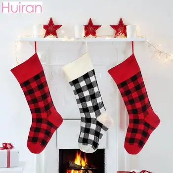 

Plaid Christmas Stocking Christmas Gift Bags Christmas Decor for Home 2020 Xmas Ornaments Natal Noel Navidad Decor New Year 2021