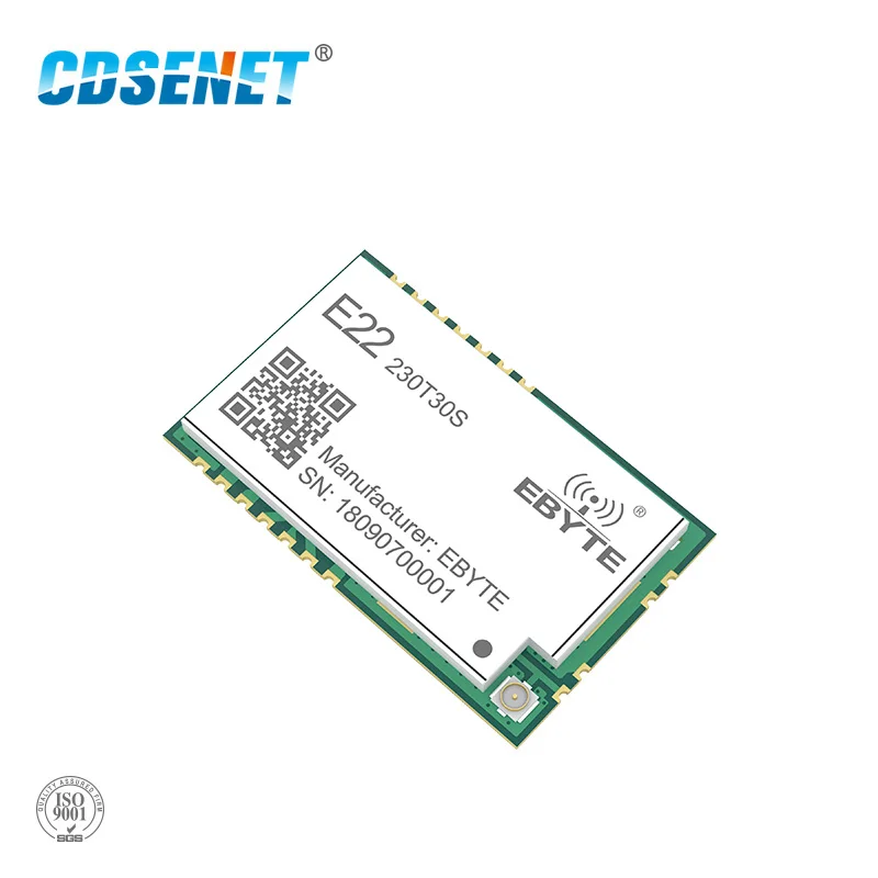 SX1262 LoRa 230 МГц 30 дБм SMD беспроводной приемопередатчик E22-230T30S IPEX Печать отверстие 1