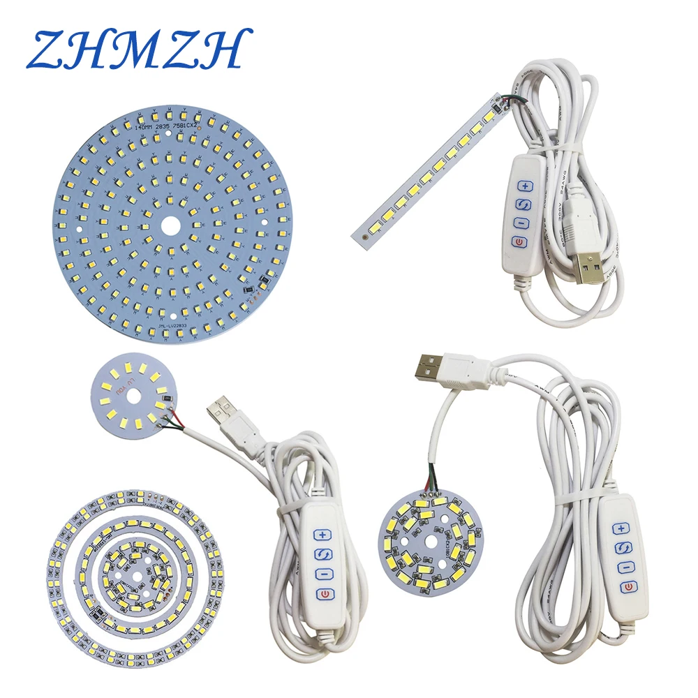 ZHMZH Dimmable LED chip LED Light Beads DIY Tricolor Adjustable LED Bulb White Warm White Surface Light Source 5W 6W 10W DC5V xcartoys 1 64 ztq15 type light tank tricolor striped camouflage g006 1 alloy simulation model car