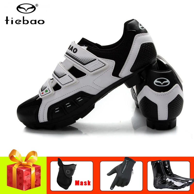 

TIEBAO sapatilha ciclismo mtb cycling sneakers self-locking winter mtb shoes cover mountain bike shoes outdoor riding SPD shoes