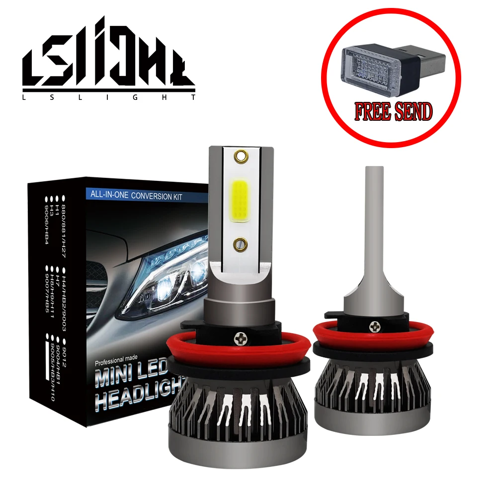 Светодиодная лампа для автомобиля H4 H7 H8 H11 HB2 HB3 HB4 9005 9006 H3 9012|Передние LED-фары авто| |
