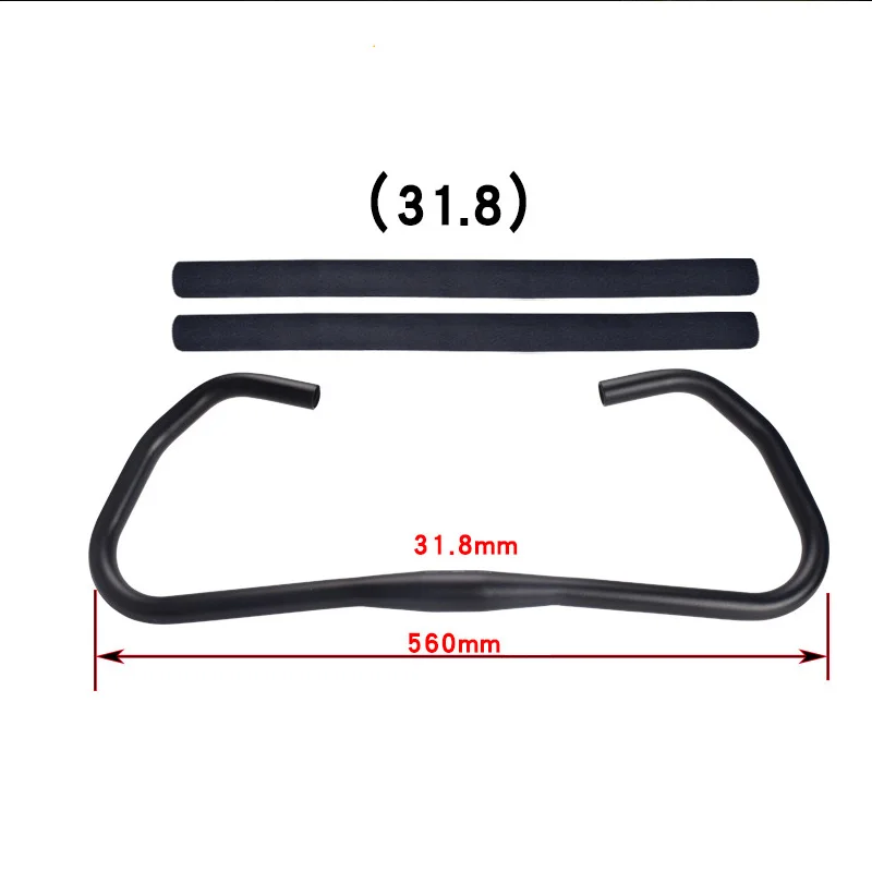 31.8 Handle set Велосипедный руль высокая прочность 6061 алюминиевый сплав Грипсы для велосипеда рог изогнутая ручка модификации аксессуары - Цвет: 31.8 Handle set