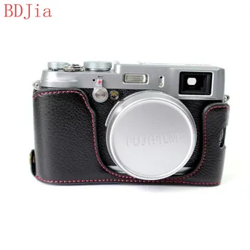 

Genuine Cowhide Leather Half Body Camera Case Base For Fujifilm X100T X100S X100 With Battery Opening,Free Shipping