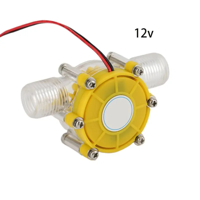 12v DC 5 В/12 В/80 в 10 Вт водяной насос мини турбины преобразования потока гидро генератор F1FC - Цвет: 12v