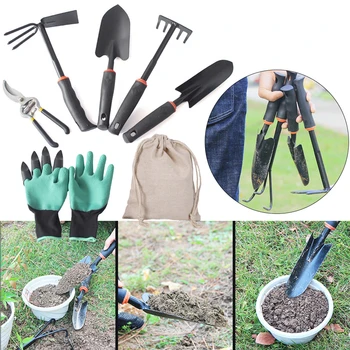 

8 PCS Garden Tool Set Bonsai Shovel Tools Set Garden Shovel With Gloves Gardening Gifts With Trowel Weeder Kit