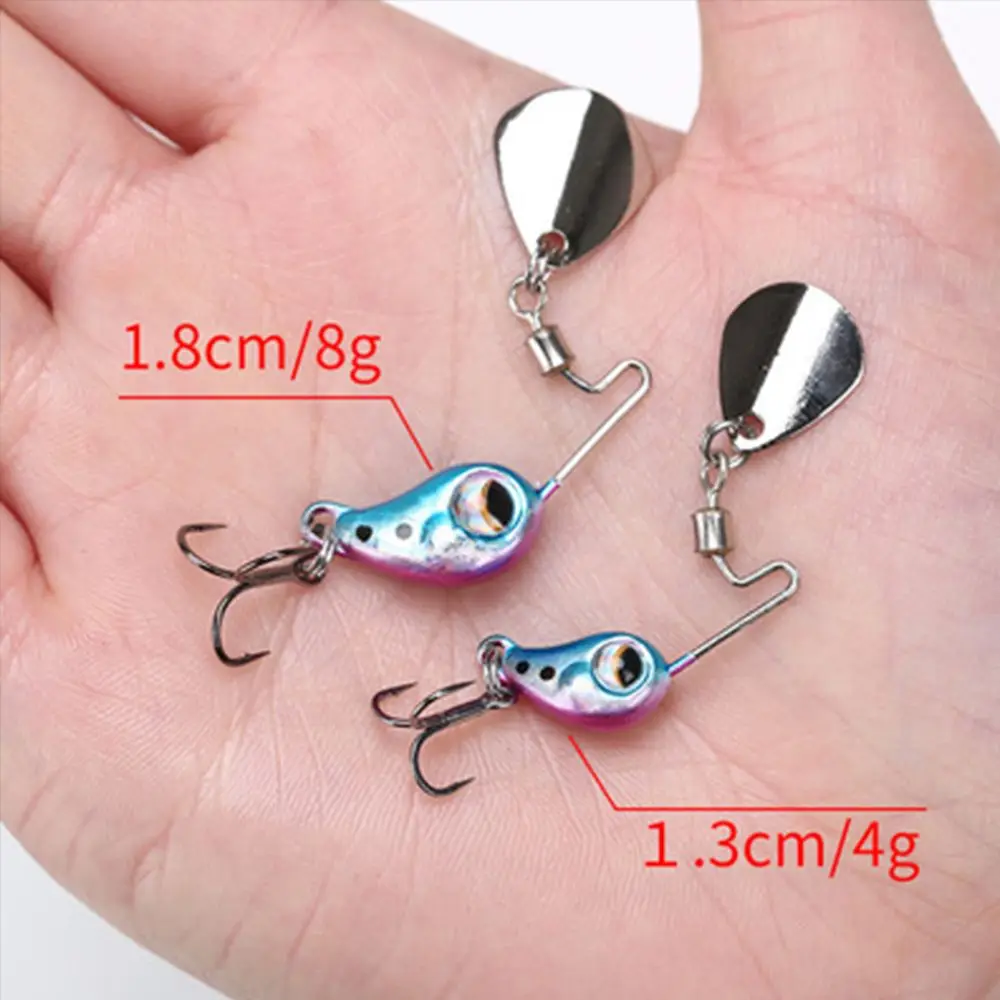 4g/8g Metal VIB Micro Fishing Lure Spinner Sinking Rotating Spoon Pin  Crankbait Sequins Baits Fishing Tackle Artificial Lures
