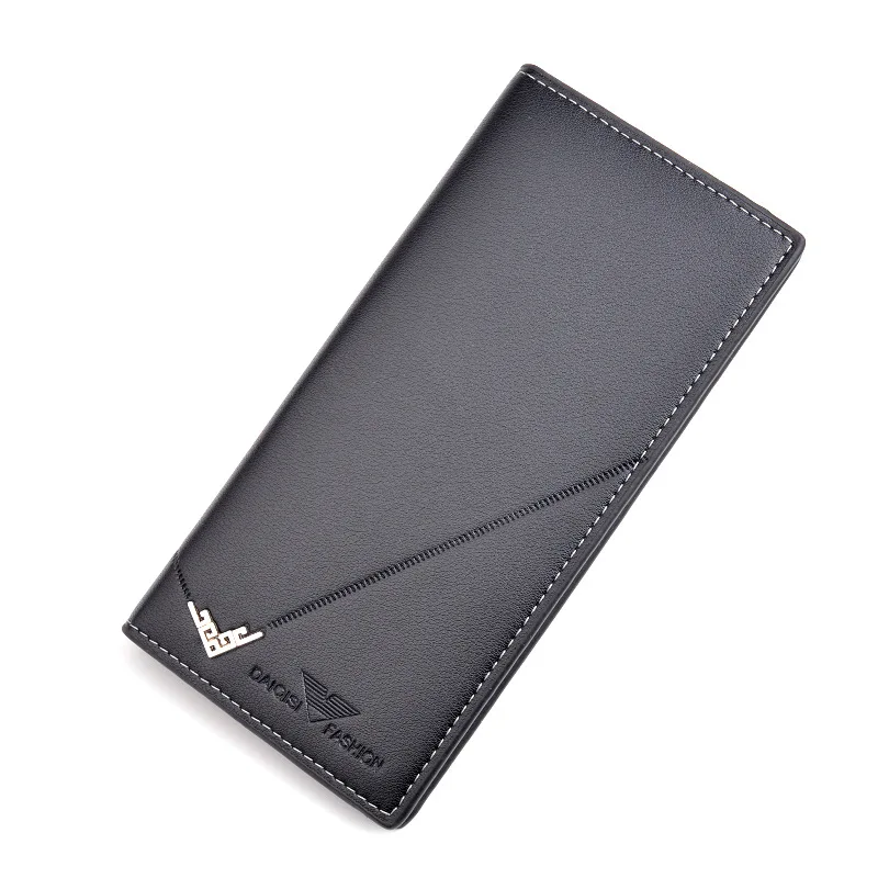 

Men's wallet men's long thin section vertical youth soft wallet 3 fold multi-card slot large capacity fashion new wallet